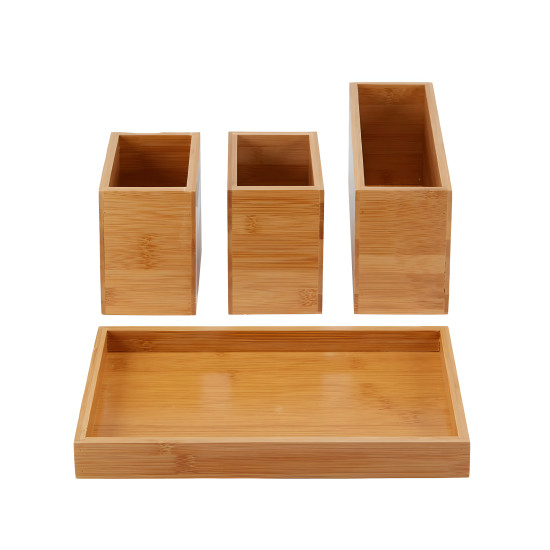 Wooden Organizer 3-Sections with Base